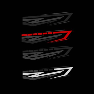 Araba ambalajlama vektörü. arabalar için modern çıkartmalar