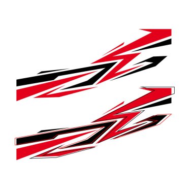 Araba ambalajlama vektörü. arabalar için modern çıkartmalar