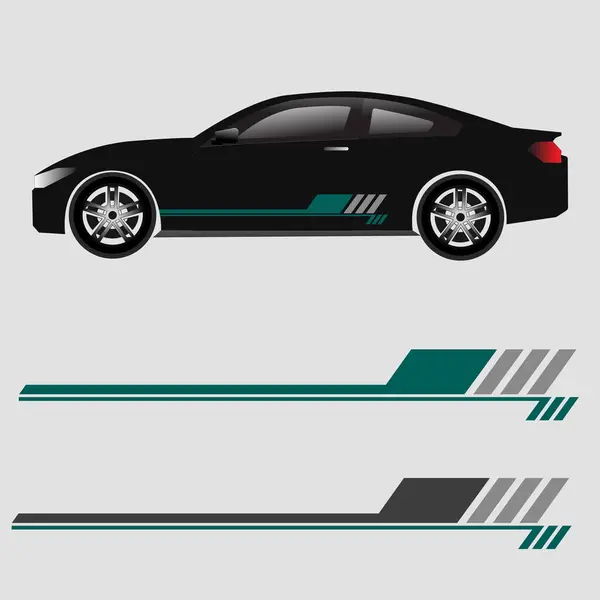 Vektör araba çıkartma arka planı. Araba ambalajı çıkartması. modern araba çıkartmaları
