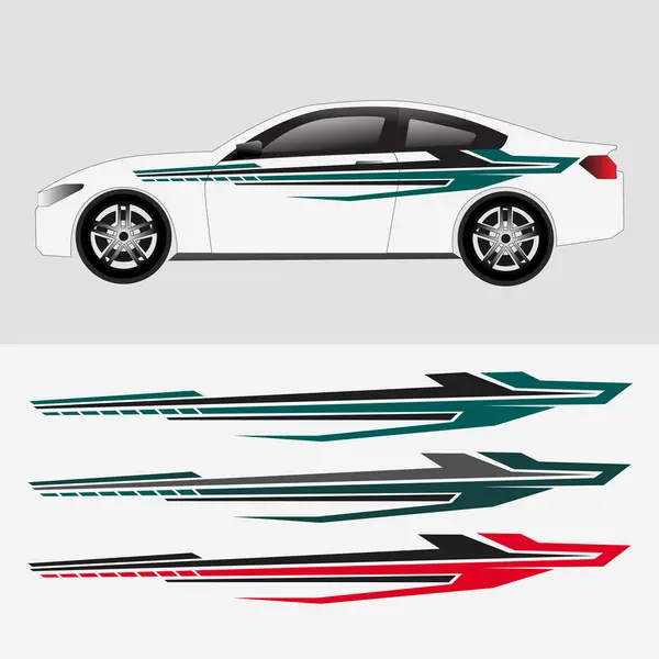 Vektör araba çıkartma arka planı. Araba ambalajı çıkartması. modern araba çıkartmaları