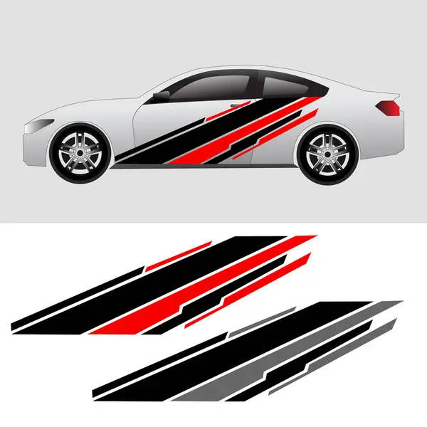 Vektör araba çıkartma arka planı. Araba ambalajı çıkartması. modern araba çıkartmaları