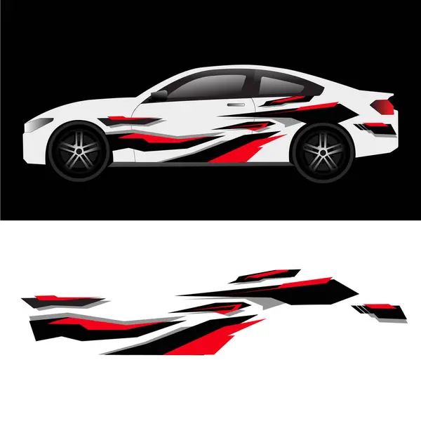 Vektör araba çıkartma arka planı. Araba ambalajı çıkartması. modern araba çıkartmaları