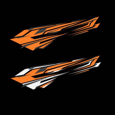 Modern araba ambalaj etiketi vektör tasarım araba etiketi