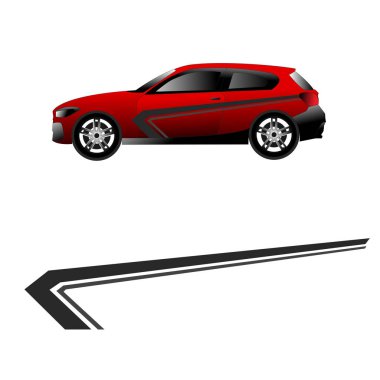 Modern araba ambalajı tasarım vektörü. araba arkaplan etiketleri