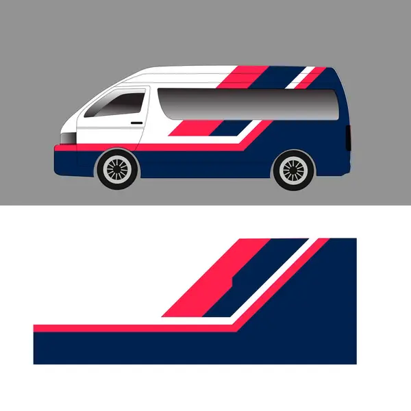 Araba gövdesi çıkartma tasarım vektörü. Basit ve modern araba çıkartması