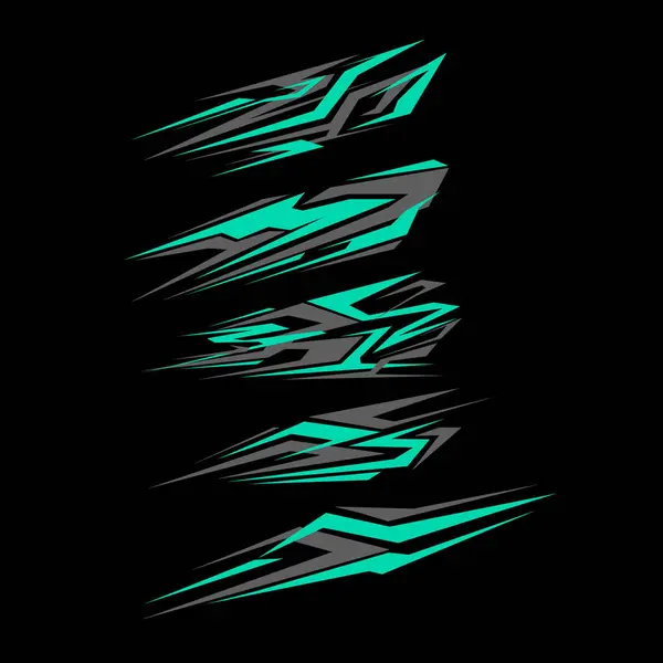 araba gövde ambalajı decal koleksiyonunun vektör tasarımı