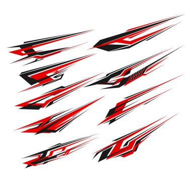 araba gövdesi ambalaj etiketi tasarım seti