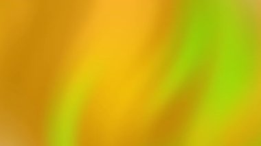 Canlı ve dinamik soyut bir arkaplan pürüzsüz, bulanık bir değişimle ılık sarı ve turuncu tonlardan canlı yeşile dönüşüyor.