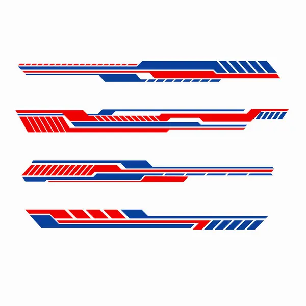 Vektör tasarımı koleksiyon vektör çıkartma araba şeridi çizgileri. araba ambalajı şeritleri