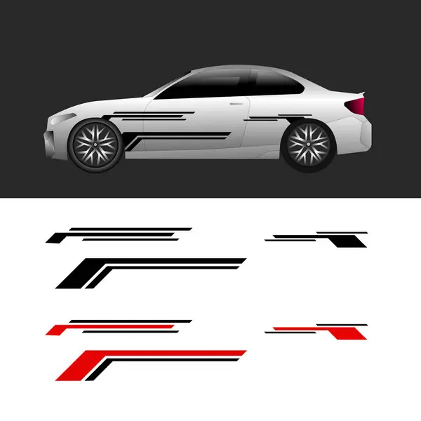 Vektör araba çıkartma arka planı. Araba ambalajı çıkartması. modern araba çıkartmaları