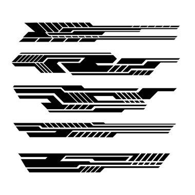 araba sargısı çizgili etiket tasarım vektörü