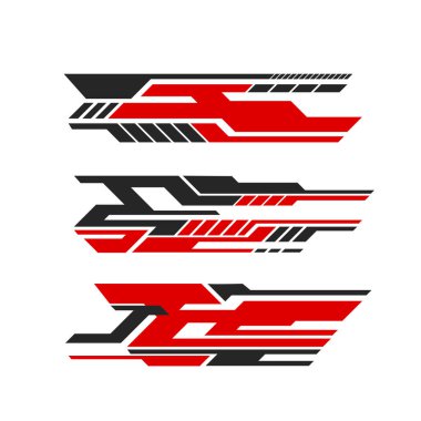 Yarış arabası çıkartması tasarımı. Modern araba çıkartmaları. araba paket etiketi