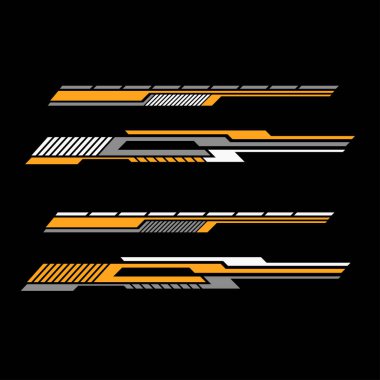 Araba giysisi ambalajı dekoru. Modern araba giysisi çıkartması.