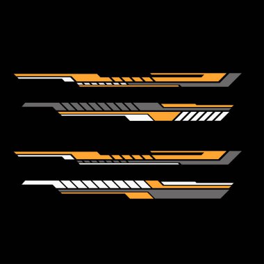 Araba giysisi ambalajı dekoru. Modern araba giysisi çıkartması.