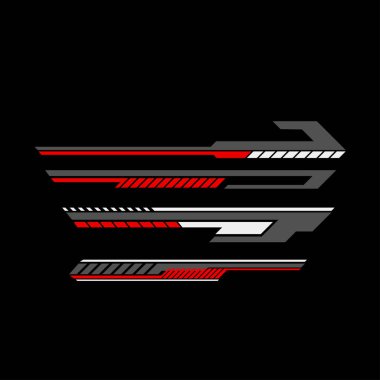 araba ambalaj çizgisi etiketi vektör tasarımı.