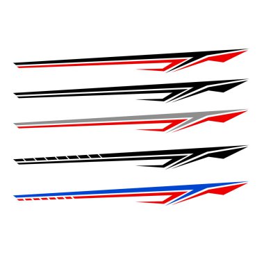 Araba gövdesi ambalajı için basit modern etiket tasarım vektörü.