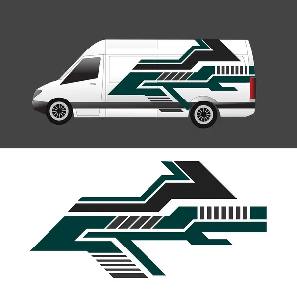 Vektör tasarımı, marka araba kargo minibüsü..