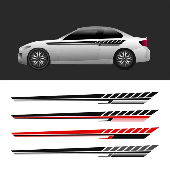 Vektör araba çıkartma arka planı. Araba ambalajı çıkartması. modern araba çıkartmaları