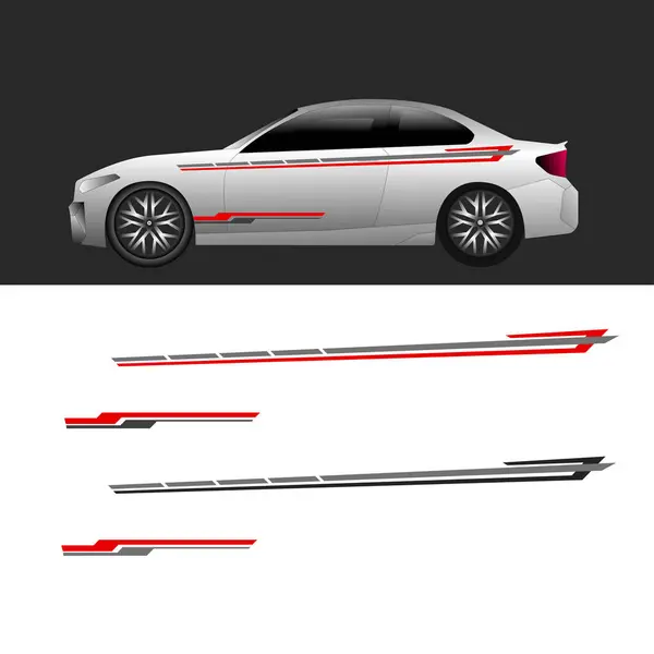 Vektör araba çıkartma arka planı. Araba ambalajı çıkartması. modern araba çıkartmaları