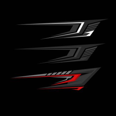 Araba ambalaj etiketi vektörü. modern araba etiketleri