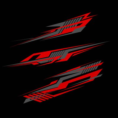 Rally Araba Paketi Tasarımı. Grafiksel soyut çizgili yarış