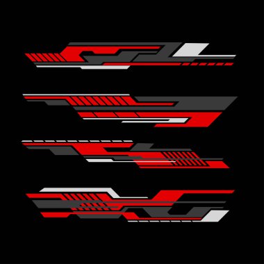 Yarış arabası vücut ambalajı koleksiyonu için vektör tasarımı