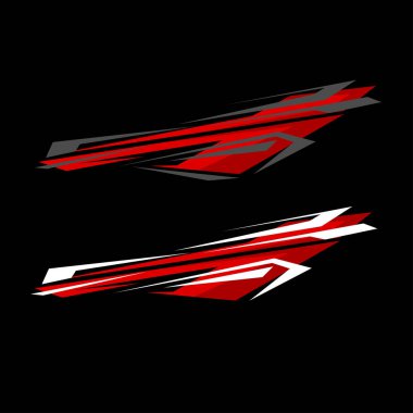 Araba ambalajlama tasarım vektörü. araba modifikasyon etiketleri.