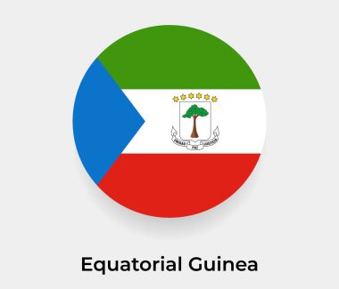 Ekvator Ginesi bayrak baloncuk dairesi yuvarlak şekil vektör resimleme