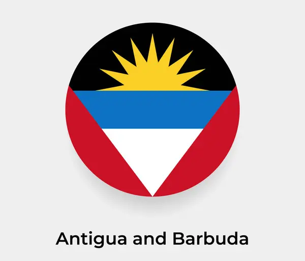 Antigua Och Barbuda Flagga Bubbla Cirkel Rund Form Ikon Vektor — Stock vektor