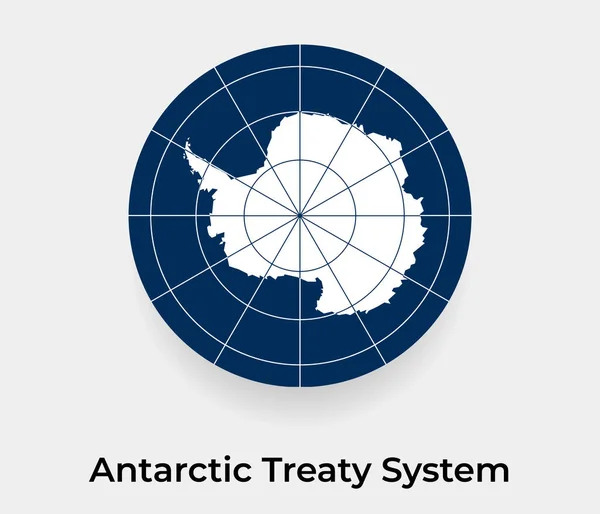 stock vector Antarctic Treaty System flag bubble circle round shape icon vector illustration