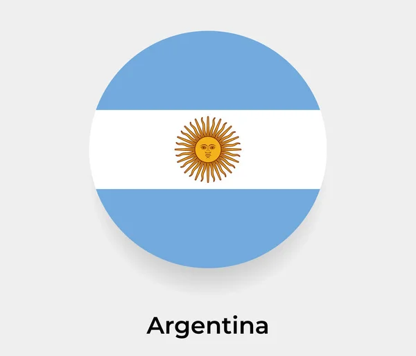 Argentine Drapeau Bulle Cercle Forme Ronde Icône Vectoriel Illustration — Image vectorielle