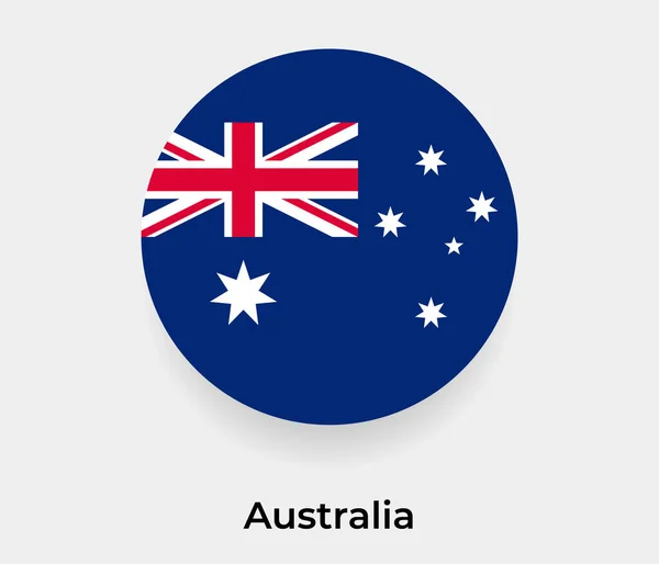 Austrálie Vlajka Bublina Kruh Kruhový Tvar Ikona Vektor Ilustrace — Stockový vektor