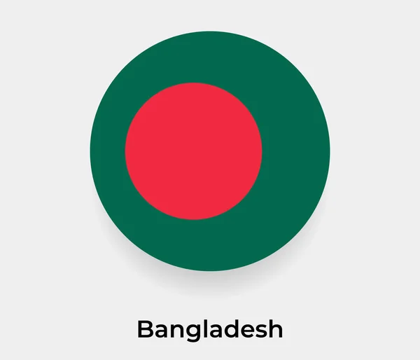 Bangladesch Flagge Blase Kreis Rund Form Symbol Vektor Illustration — Stockvektor