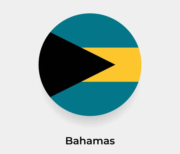 Bahamas Bandera Burbuja Círculo Redondo Forma Icono Vector Ilustración — Archivo Imágenes Vectoriales
