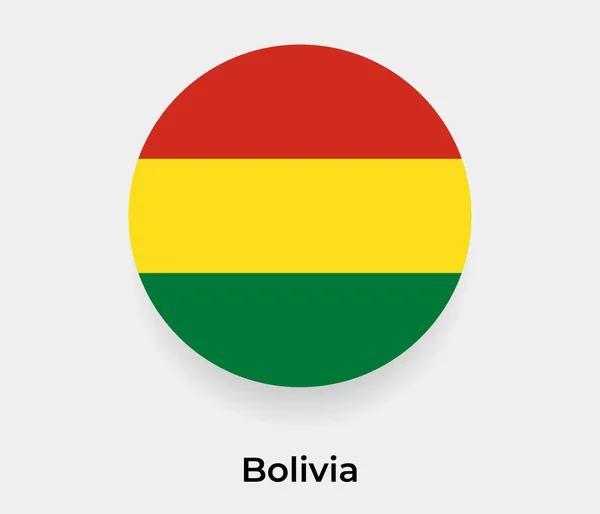 Bolivya Bayrak Baloncuk Dairesi Yuvarlak Şekil Vektör Çizimi — Stok Vektör
