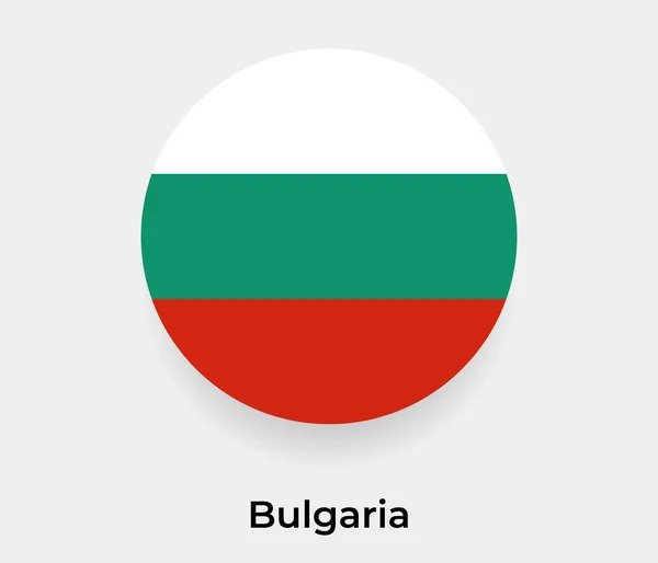 Bulgarie Drapeau Bulle Cercle Forme Ronde Icône Vectoriel Illustration — Image vectorielle