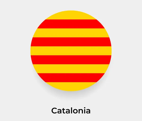 Иллюстрация Вектора Иконок Круга Флага Каталонии — стоковый вектор