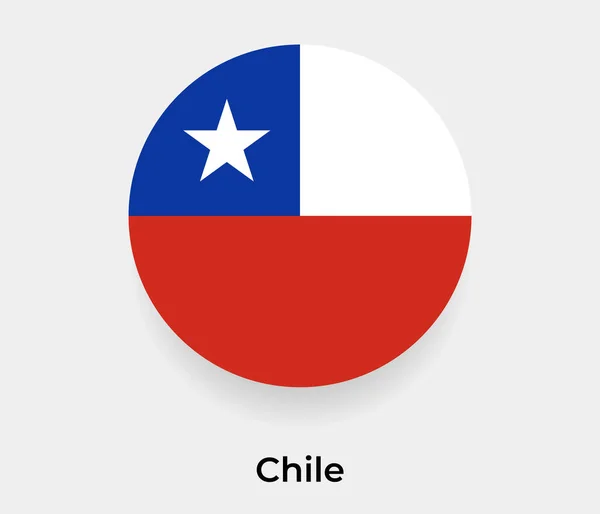 Chile Bandera Burbuja Círculo Forma Redonda Icono Vector Ilustración — Archivo Imágenes Vectoriales