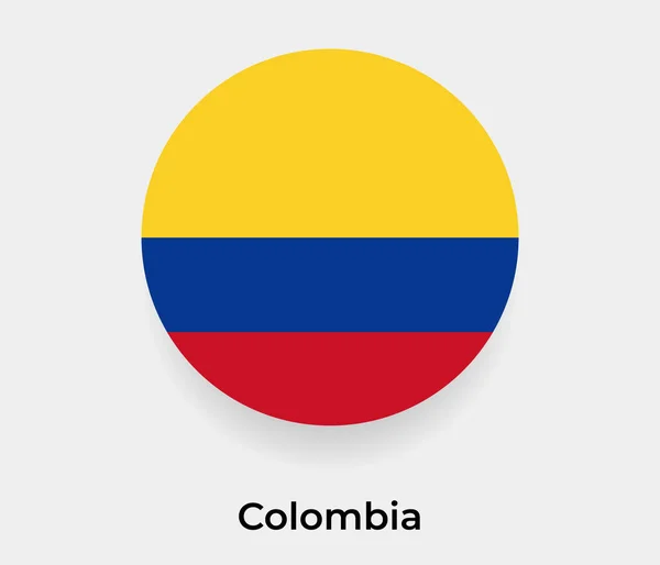 Колумбія Прапор Бульбашки Круглої Форми Значок Векторні Ілюстрації — стоковий вектор