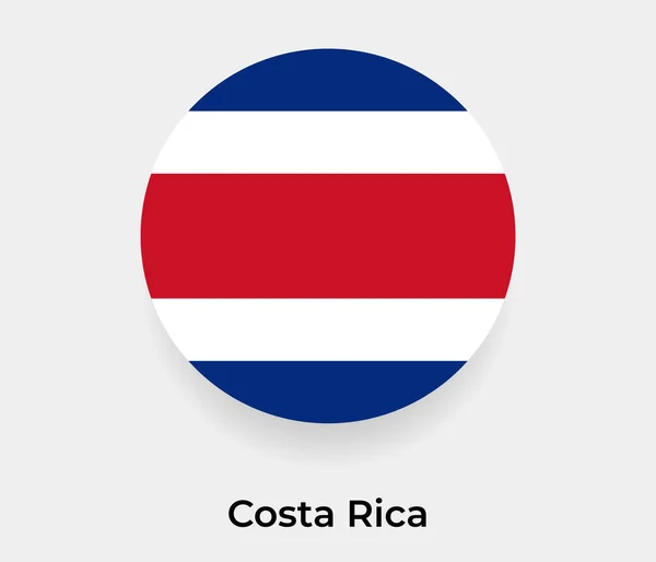 Costa Rica Bandiera Bolla Cerchio Forma Rotonda Icona Vettoriale Illustrazione — Vettoriale Stock