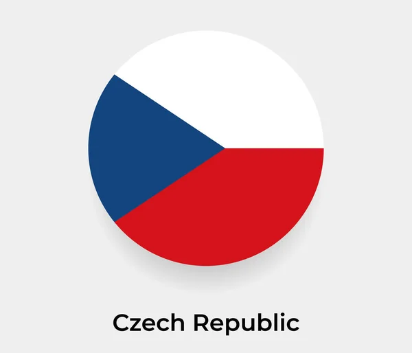 Tsjechië Vlag Bel Cirkel Ronde Vorm Pictogram Vector Illustratie — Stockvector