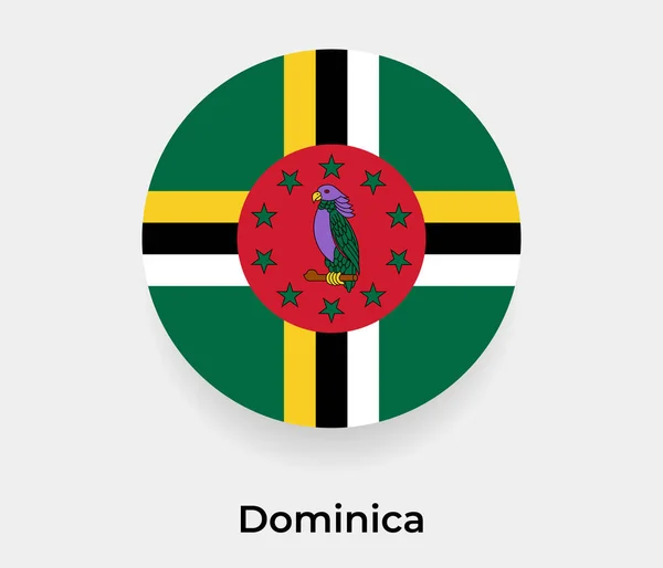 Dominika Zászló Buborék Kör Kerek Alakú Ikon Vektor Illusztráció — Stock Vector