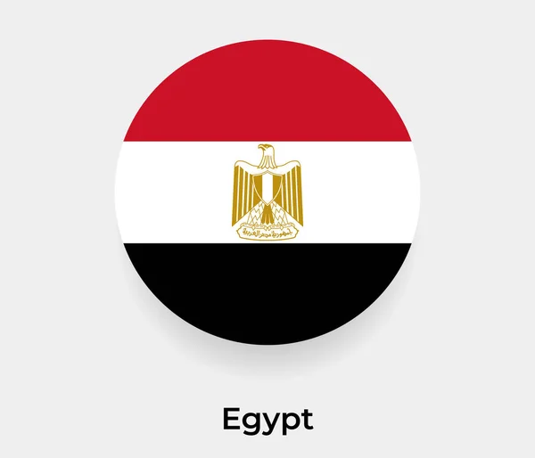 Mısır Bayrak Balon Dairesi Yuvarlak Şekil Vektör Illüstrasyonu — Stok Vektör