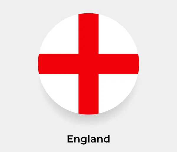 Engeland Vlag Bel Cirkel Ronde Vorm Pictogram Vector Illustratie — Stockvector