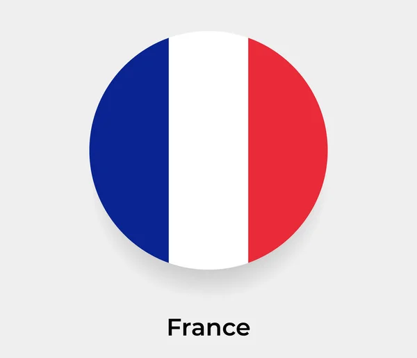 France Drapeau Bulle Cercle Forme Ronde Icône Vectoriel Illustration — Image vectorielle
