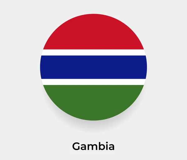 Gambia Bandiera Bolla Cerchio Forma Rotonda Icona Vettoriale Illustrazione — Vettoriale Stock