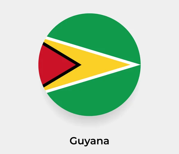 Guyana Zászló Buborék Kör Alakú Ikon Vektor Illusztráció — Stock Vector