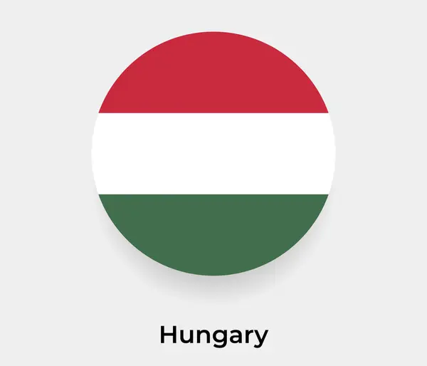 Hongrie Drapeau Bulle Cercle Forme Ronde Icône Vectoriel Illustration — Image vectorielle