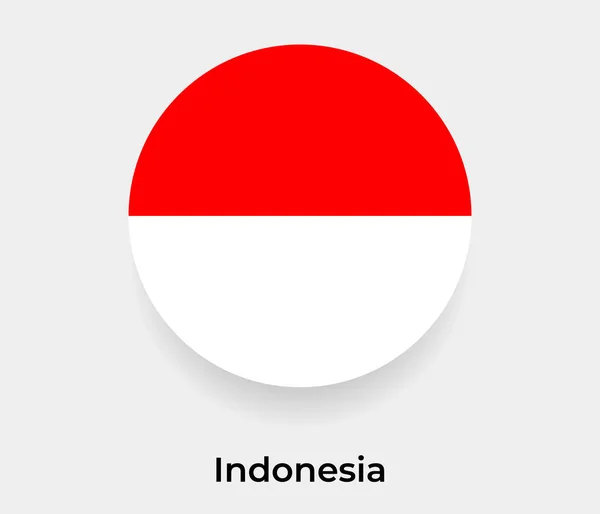Індонезія Прапор Бульбашки Круглої Форми Значок Векторні Ілюстрації — стоковий вектор