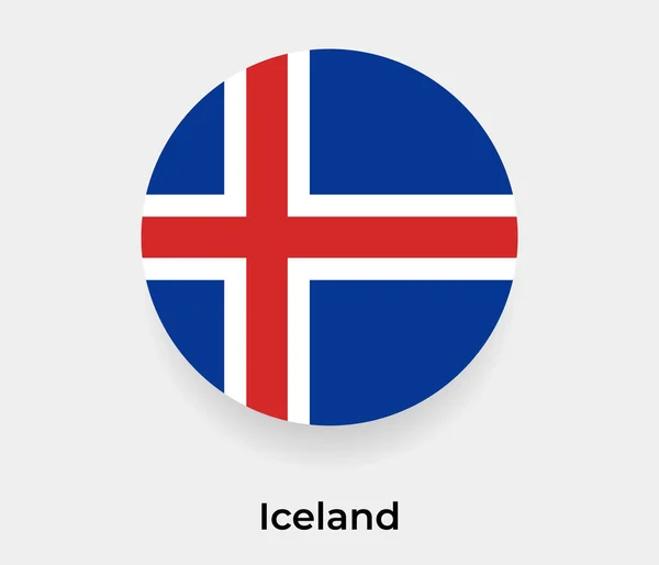 Izland Zászló Buborék Kör Alakú Ikon Vektor Illusztráció — Stock Vector